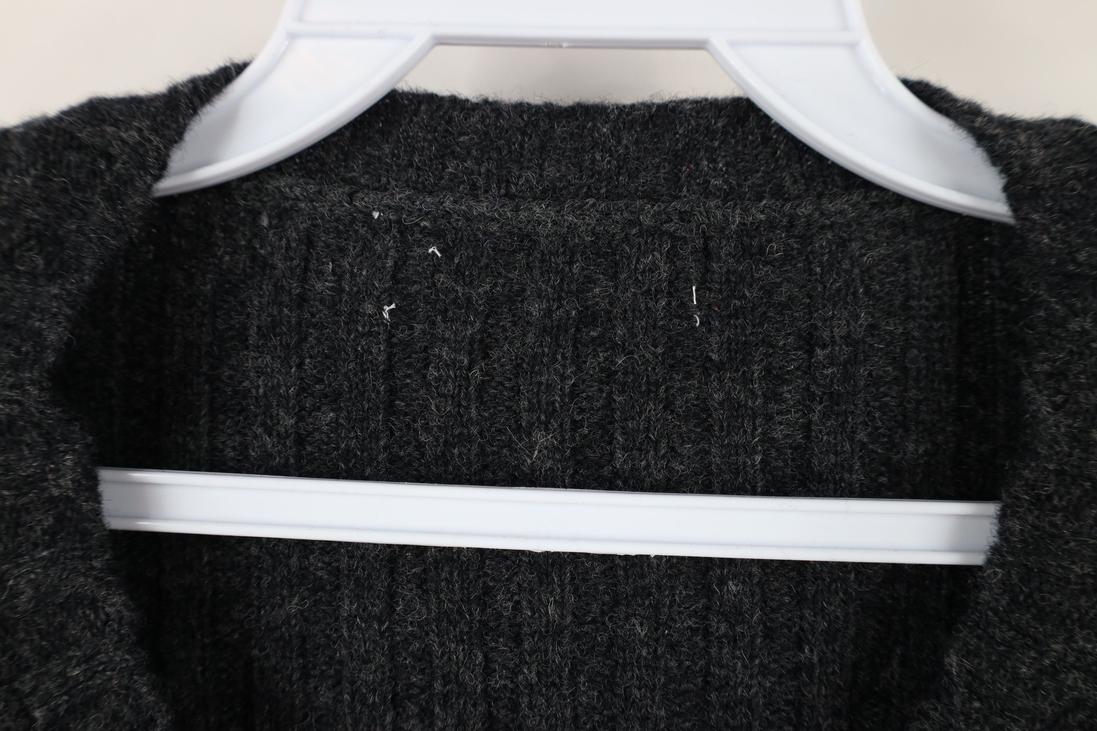 Vintage Vintage 90s Streetwear Blank Wool Ribbed Knit Sweater Gray Size US XL / EU 56 / 4 - 4 Thumbnail