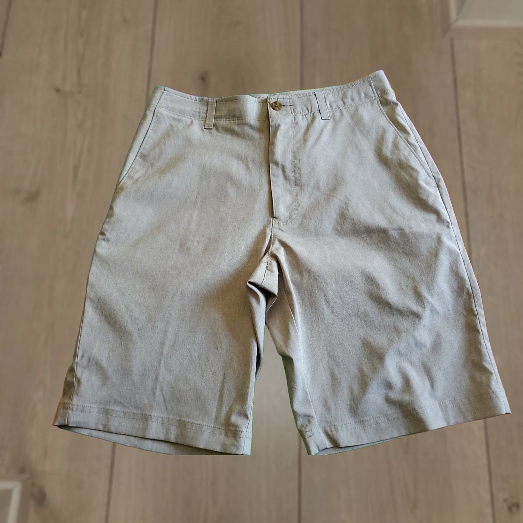 Vintage Jack Nicklaus Golf/Chino Shorts Flat Front Men's SZ W30×L10 Beige Polyester Casual Shorts Joe Nicklaus Golf Theme 90s? Size US 30 / EU 46 - 1 Thumbnail