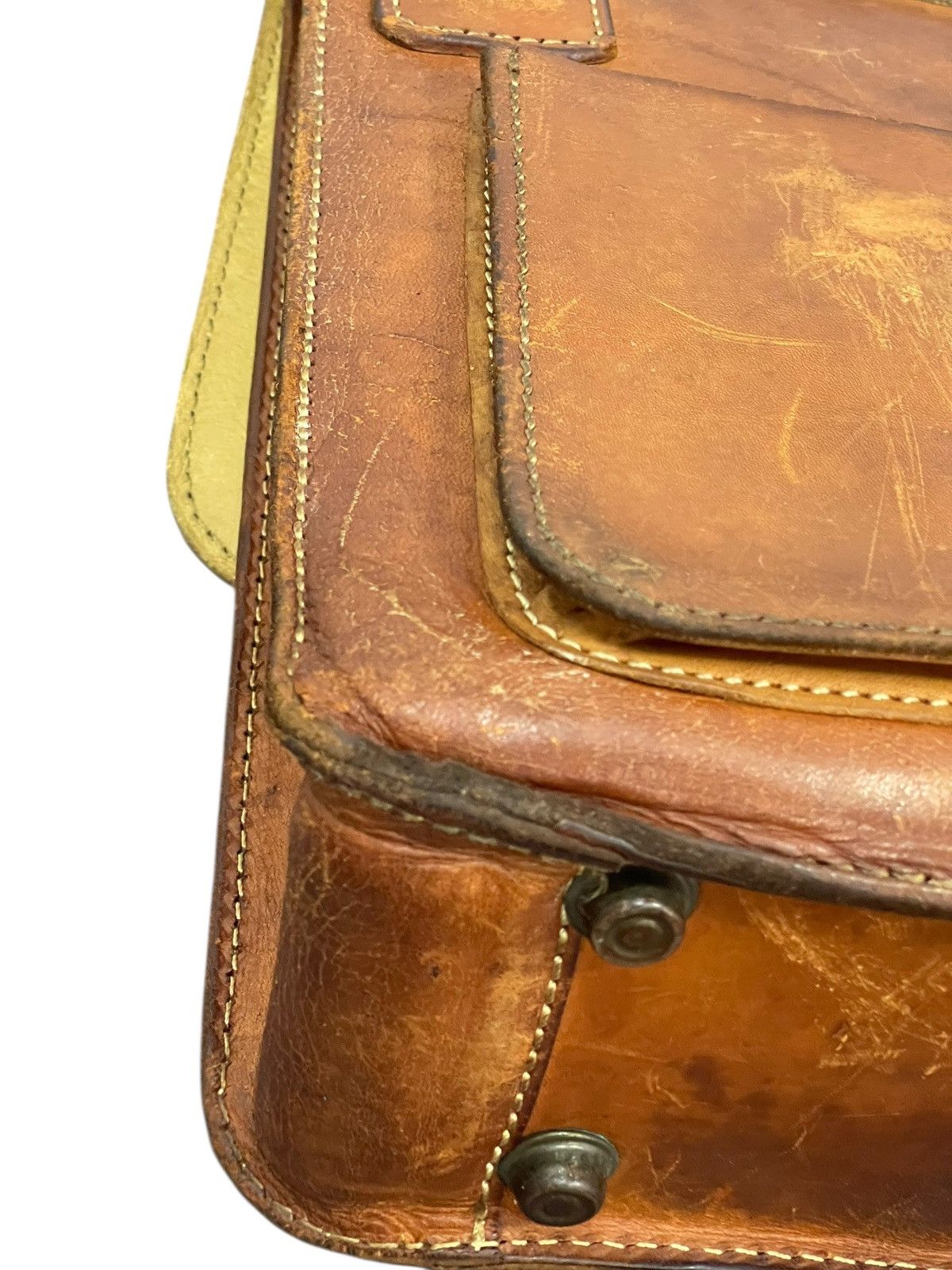 Genuine Leather Full Leather Beauty Patina Vtg Herz Japan Satchel Bag 5🟩 Size ONE SIZE - 13 Thumbnail