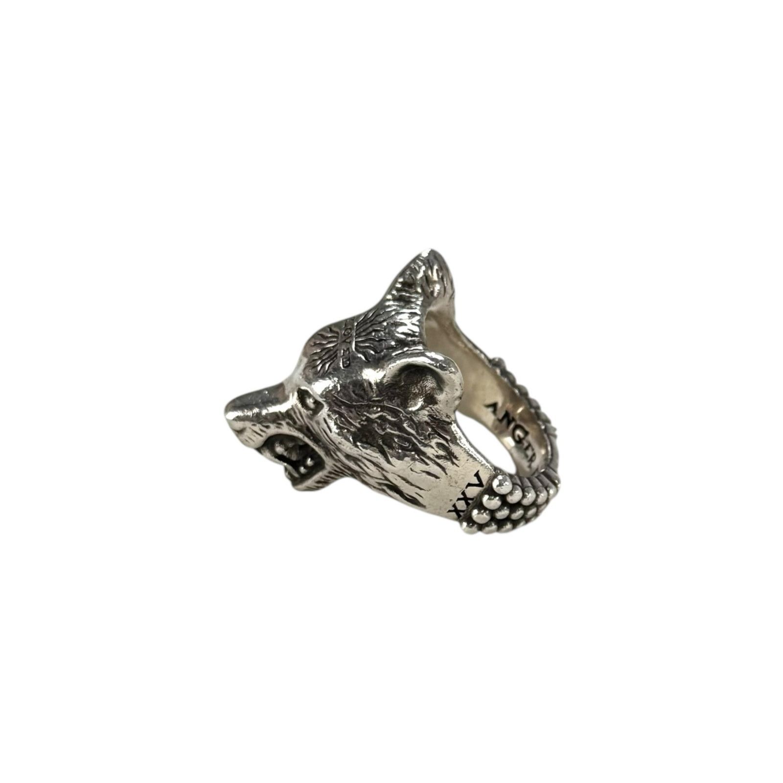 Gucci Gucci Anger Forrest Wolf Head Ring Size ONE SIZE - 3 Thumbnail