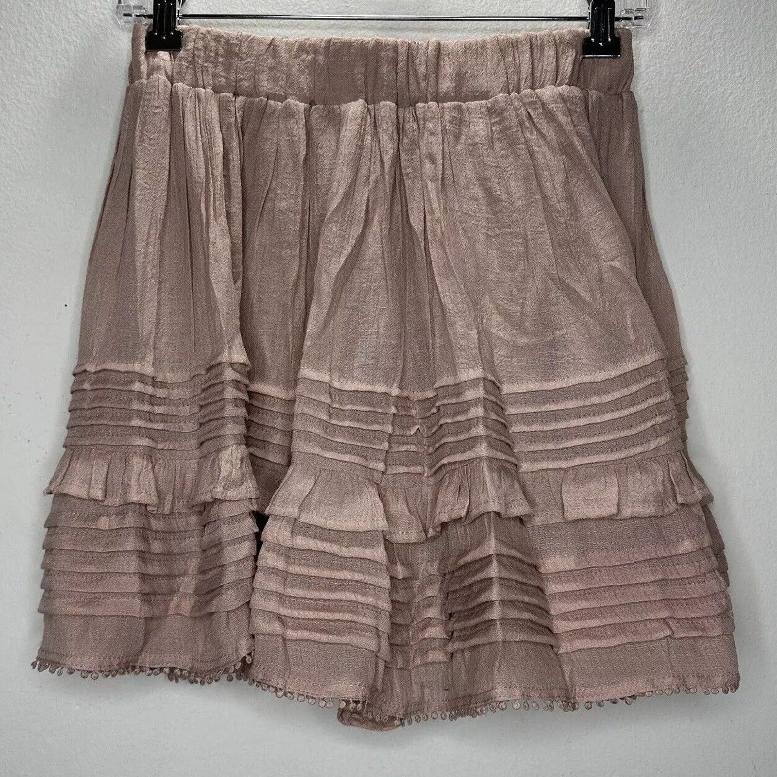 Other NWT Mustard Seed Poppy & Stella Dusty Rose Ruffle Mini Med Size 30" / US 8 / IT 44 - 2 Thumbnail