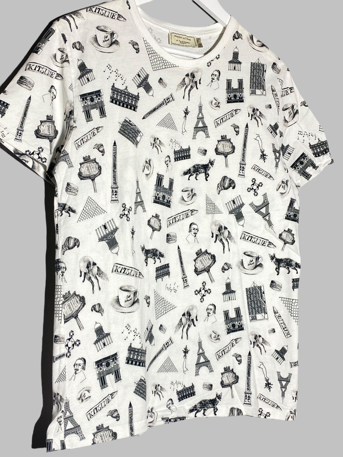Maison Kitsune Maison Kitsune Overprint Short Sleeve T-shirt Size US M / EU 48-50 / 2 - 3 Thumbnail