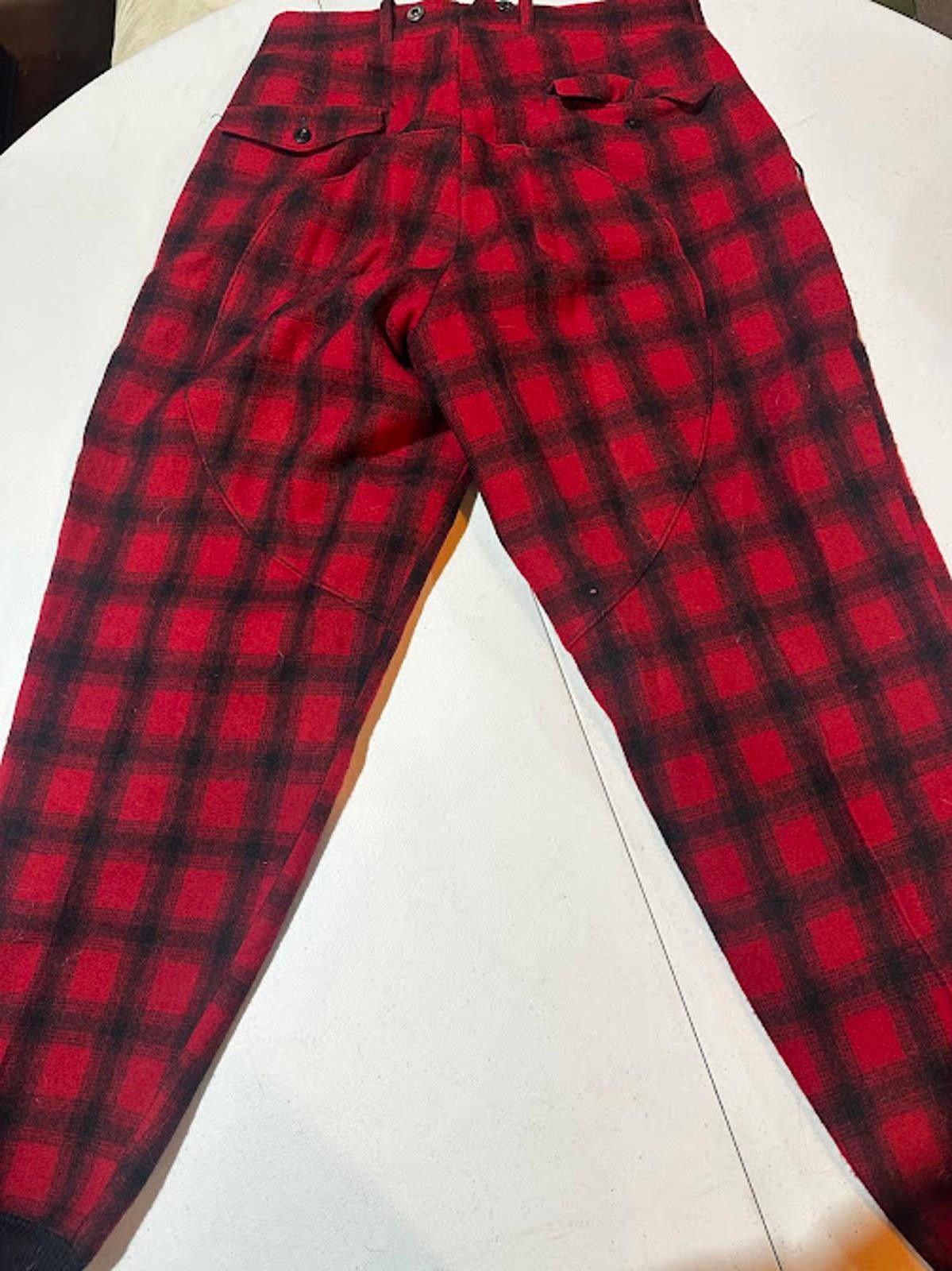 Woolrich Woolen Mills Vintage Woolrich Red Plaid Wool Hunting Pants USA Size US 30 / EU 46 - 4 Thumbnail