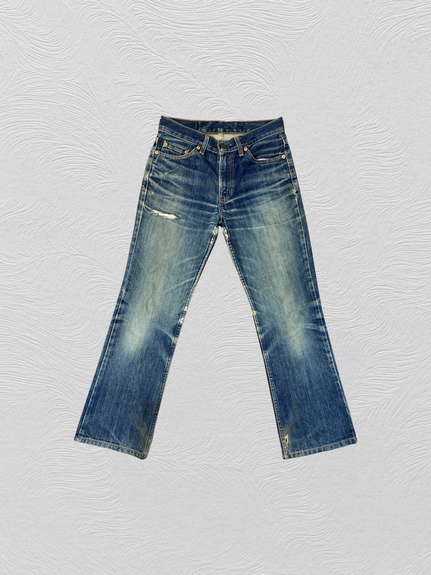 Japanese Brand Distressed Blue Vintage Levi's 553 Flared Denim -SJ191 Size US 27 - 1 Thumbnail