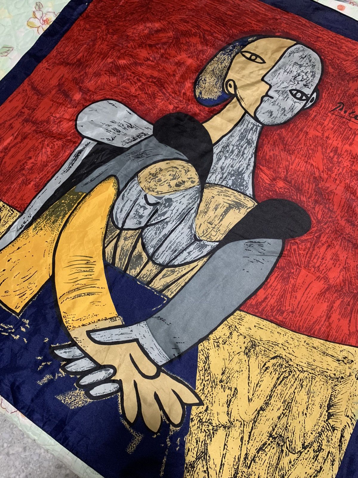 Vintage Vintage Picasso 90's Art Deco Scarf Size ONE SIZE - 3 Thumbnail