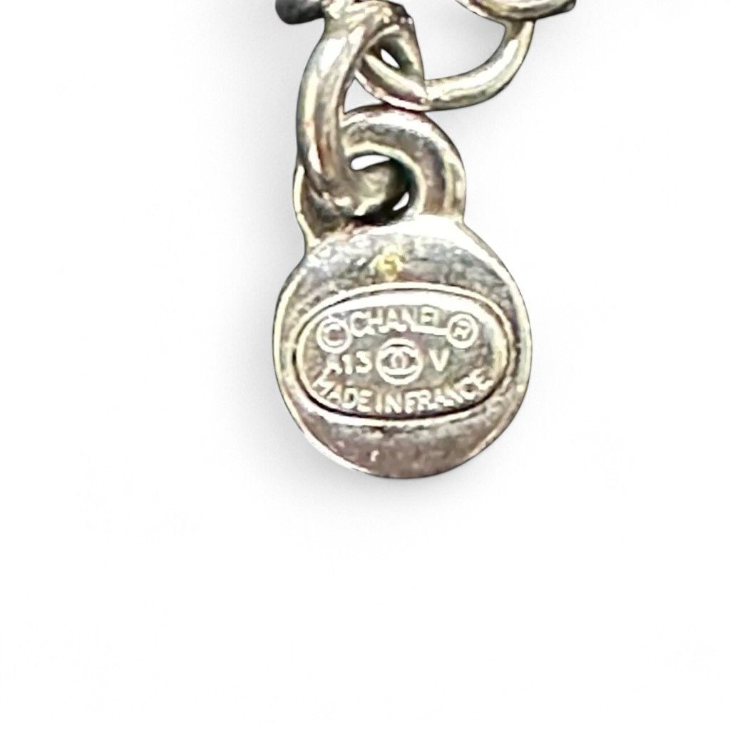 Chanel Chanel - Necklace Silver Vintage CC Coco Diamond Timeless Size ONE SIZE - 6 Thumbnail