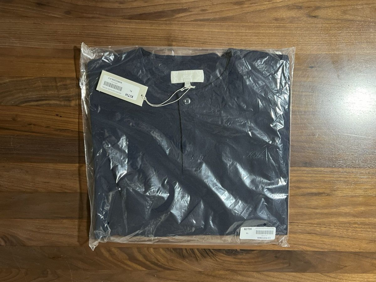 Kith Micro Waffle Colby Pullover in Nocturnal 2024 Size XL