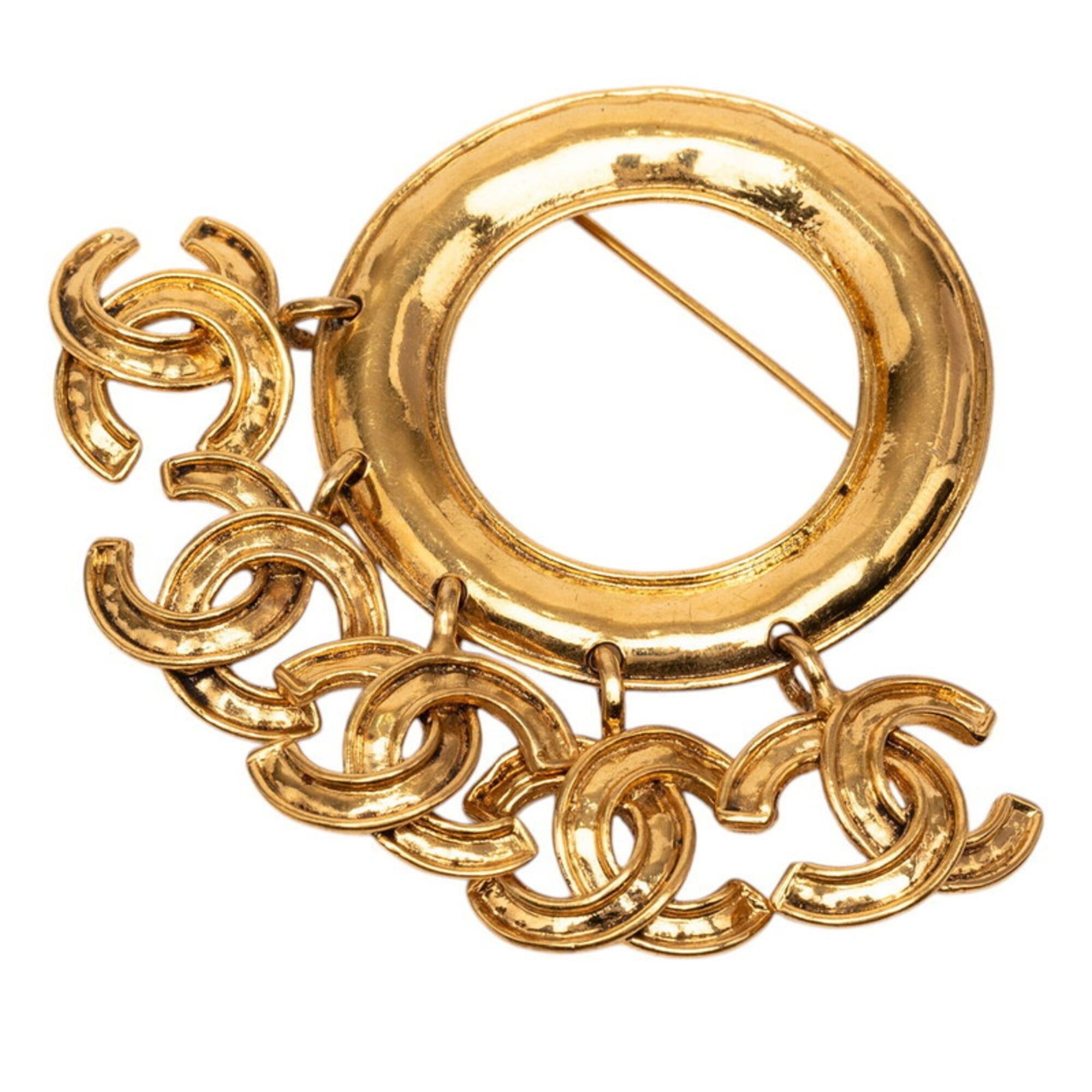 Chanel Chanel Coco Mark Vintage Brooch 94P Gold Plated Women's CHANEL Size ONE SIZE - 1 Thumbnail