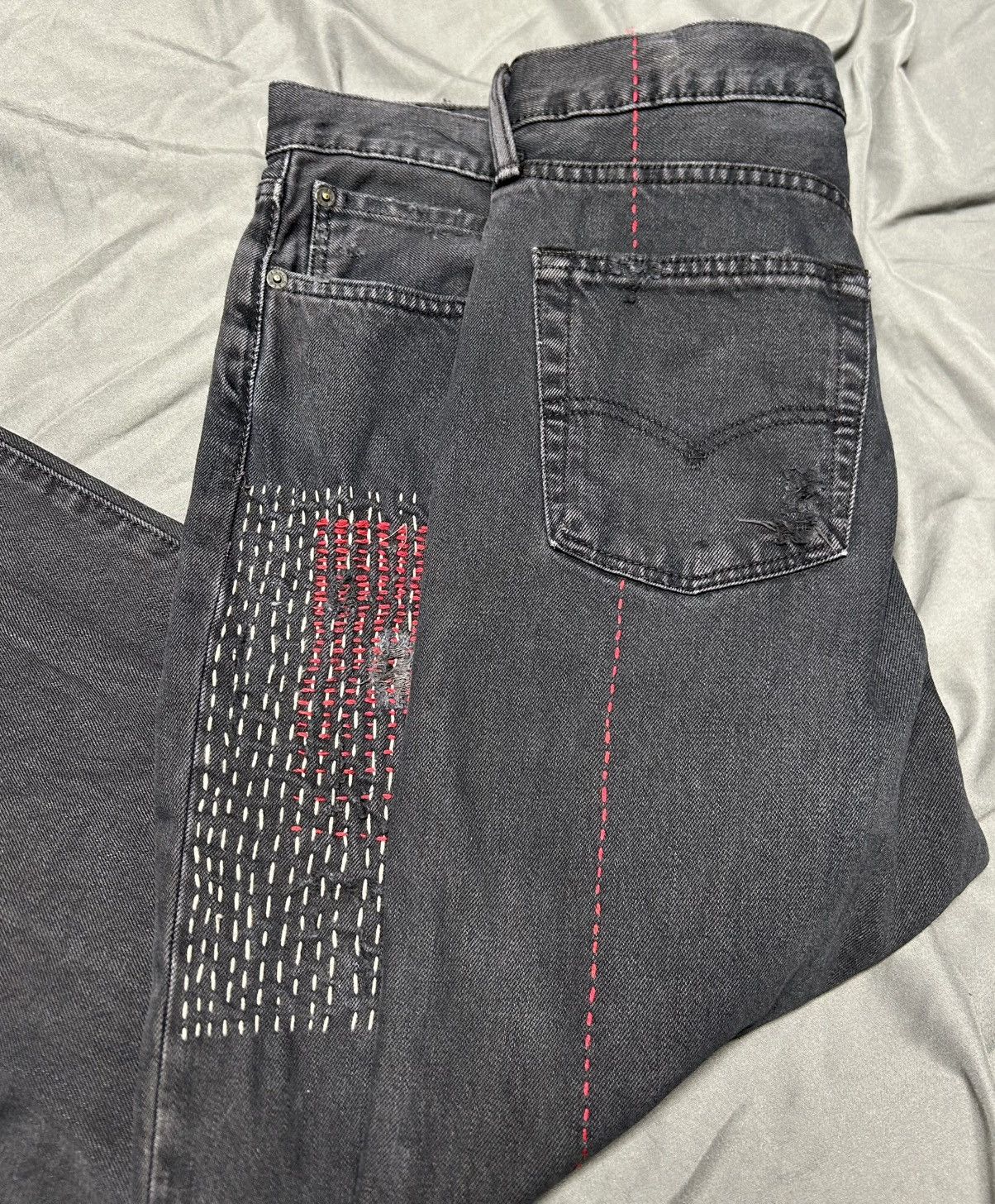 Levi's Levi’s 514s Sashiko Mended and Embellished 1/1 Size US 35 - 1 Thumbnail