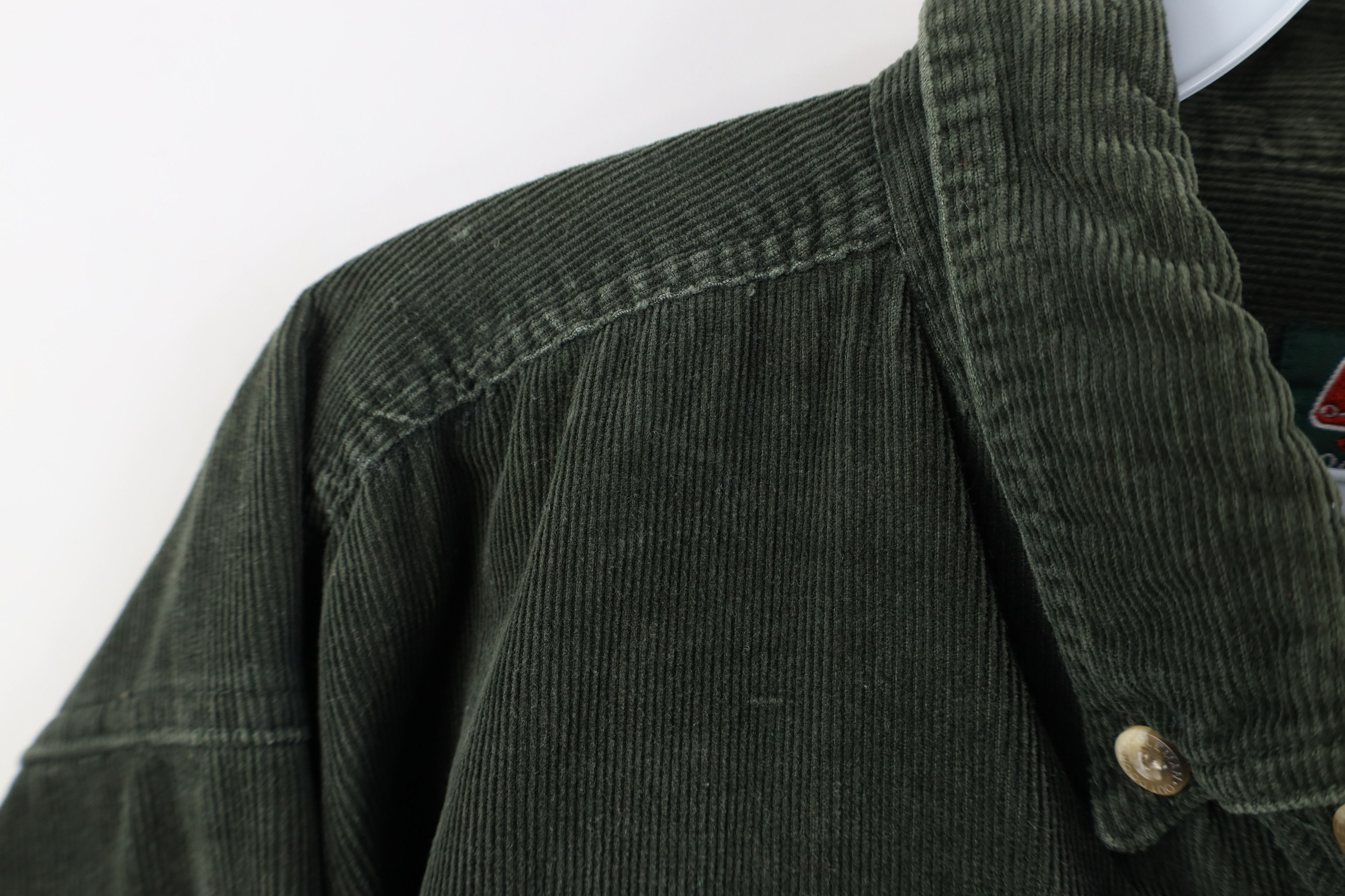 Vintage Vintage 90s Streetwear Collared Button Down Shirt Green Size US XL / EU 56 / 4 - 6 Thumbnail