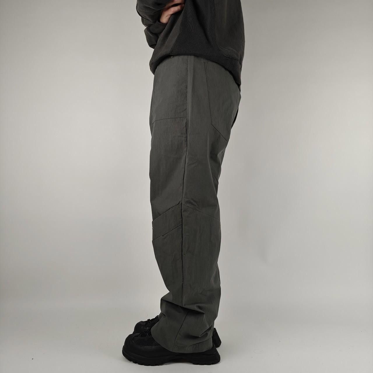 Other 49Percent Grey Armour Layered Knee Wide Leg Trousers Size US 32 / EU 48 - 3 Thumbnail