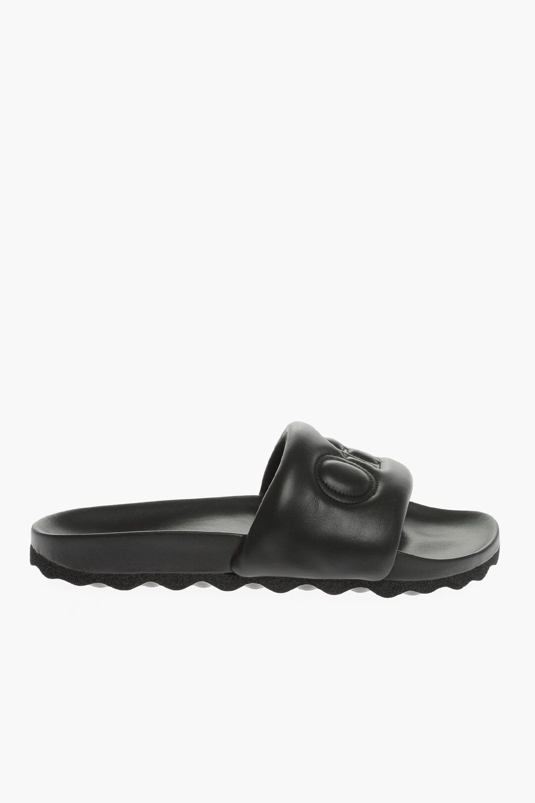 image of Off White Og1Mm0424 Leather Slides In Black, Men's (Size 7)
