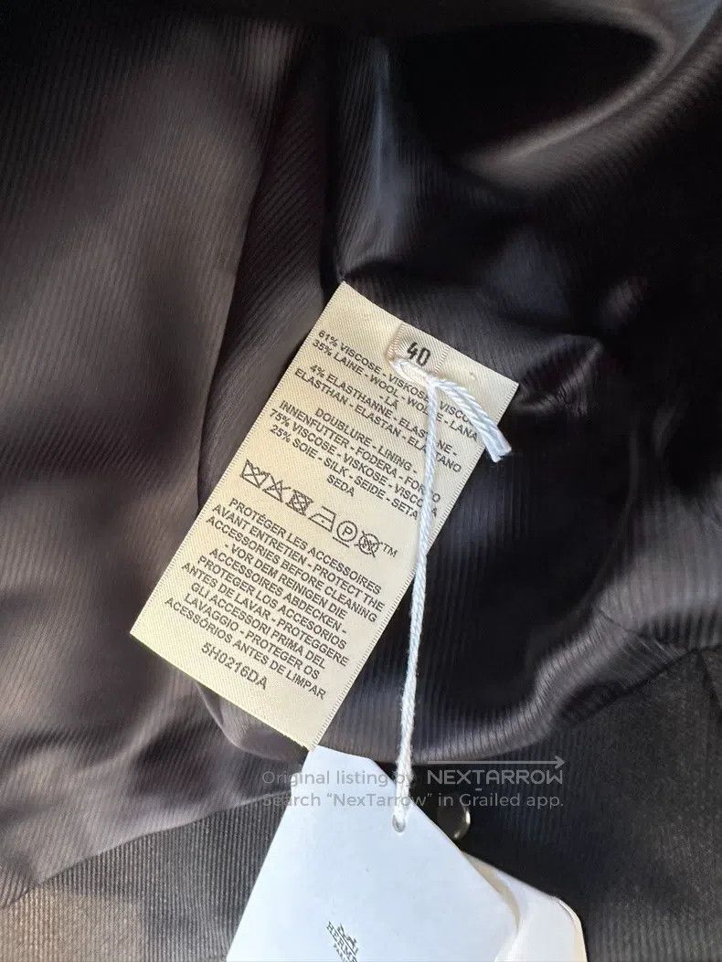 Hermes Hermes Wool Blend Stretch Denim Zip-Up Jacket Size XS / US 0-2 / IT 36-38 - 3 Thumbnail