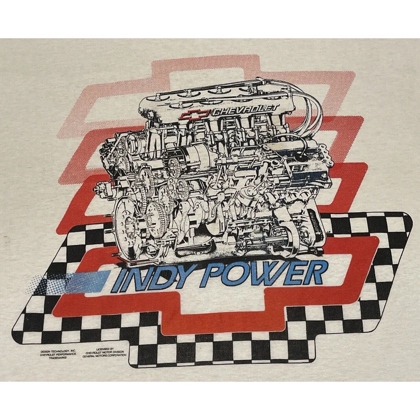 Delta Vintage 80's XL Chevy Indianapolis INDY Raceway Nascar Singl Size US XL / EU 56 / 4 - 4 Thumbnail