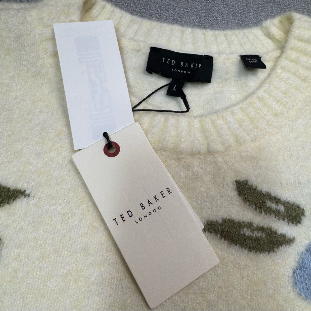 Ted Baker NWT New $175 Ted Baker Floral Crew Neck Wool Blend Sweater Size L / US 10 / IT 46 - 9 Thumbnail