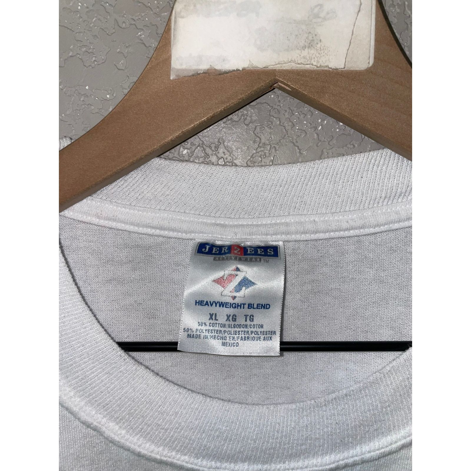 Jerzees Vintage Link Five Shirt Angel Leaf Game White Tee 90s XL Size US XL / EU 56 / 4 - 3 Thumbnail