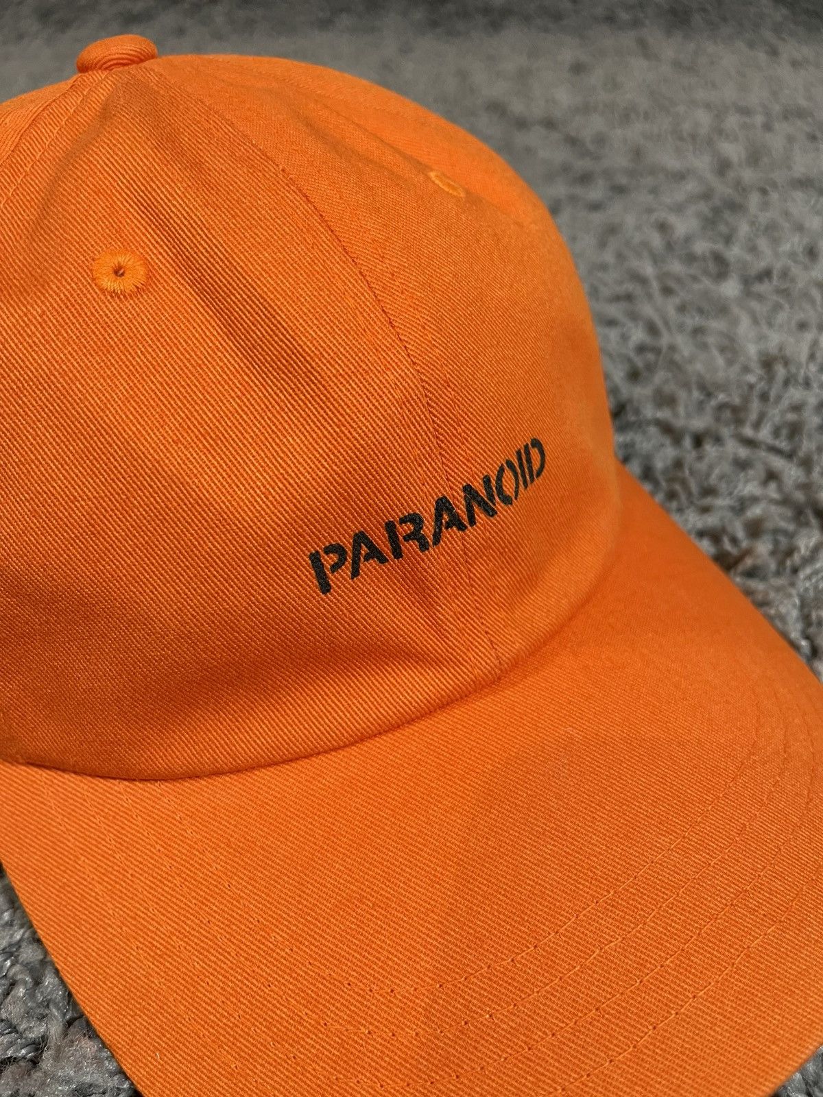 Anti Social Social Club × Undefeated ASSC x Undefeated Paranoid Weird Baseball Hat Cap Orange Size ONE SIZE - 4 Thumbnail