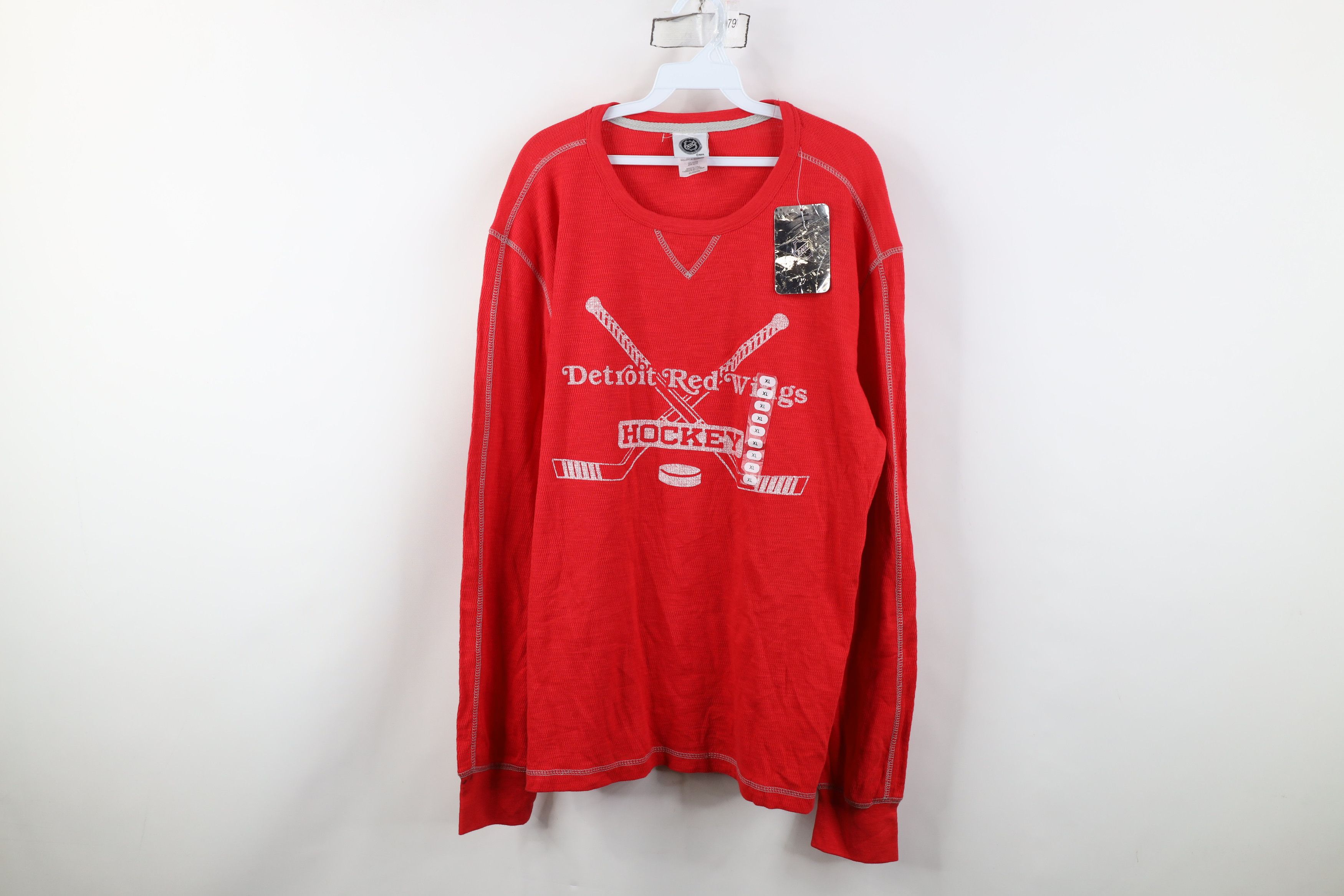 Vintage Deadstock Vintage Y2K Hockey Thermal Waffle Knit T-Shirt Size US XL / EU 56 / 4 - 1 Thumbnail