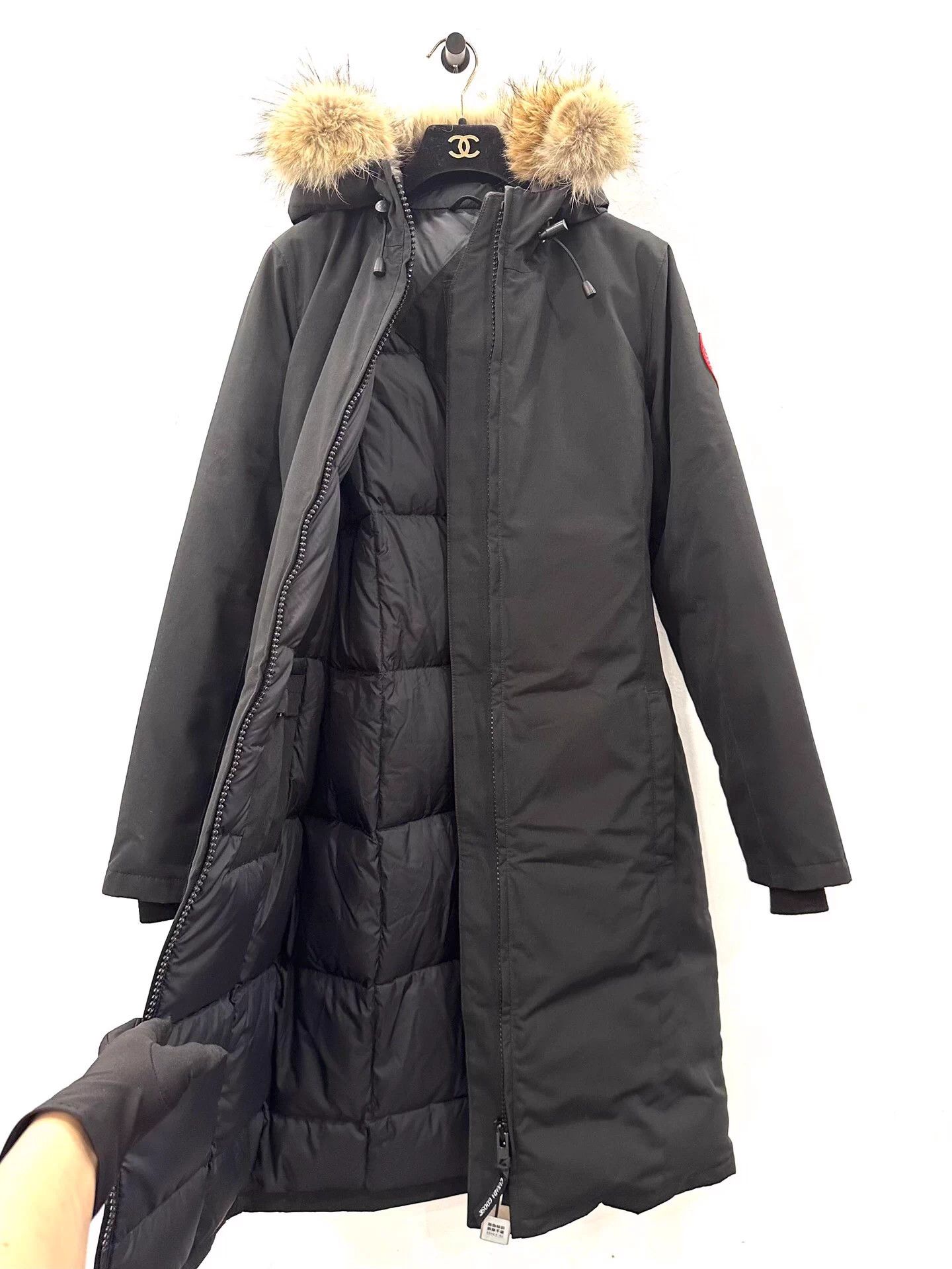 Canada Goose Canada Goose Sherbrooke Women's Black Long Red Logo S Size S / US 4 / IT 40 - 3 Thumbnail