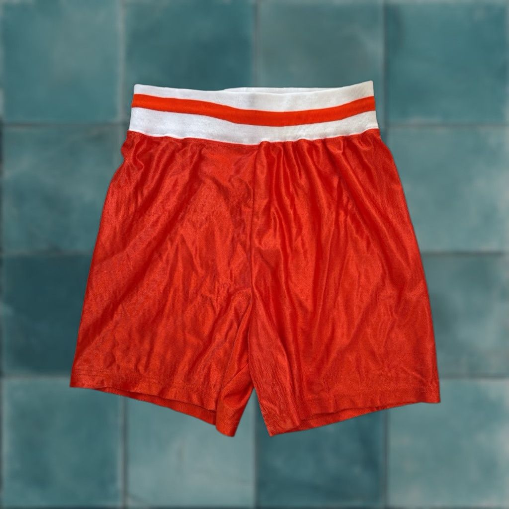 Vintage VINTAGE Don Alleson Dazzle Basketball Shorts Womens M Orange USA 1990s NOS NWT Athletic Nylon 5" Inseam Womens Size 32" / US 10 / IT 46 - 1 Thumbnail