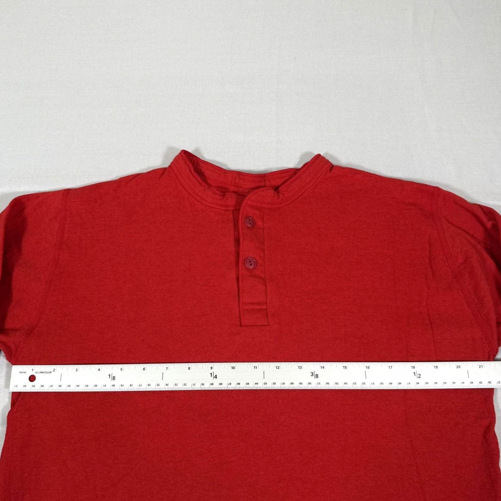Vintage L.L.Bean Shirt Mens Large Red Thermal Henley Long Sleeve Outdoor Tee Size US L / EU 52-54 / 3 - 3 Thumbnail