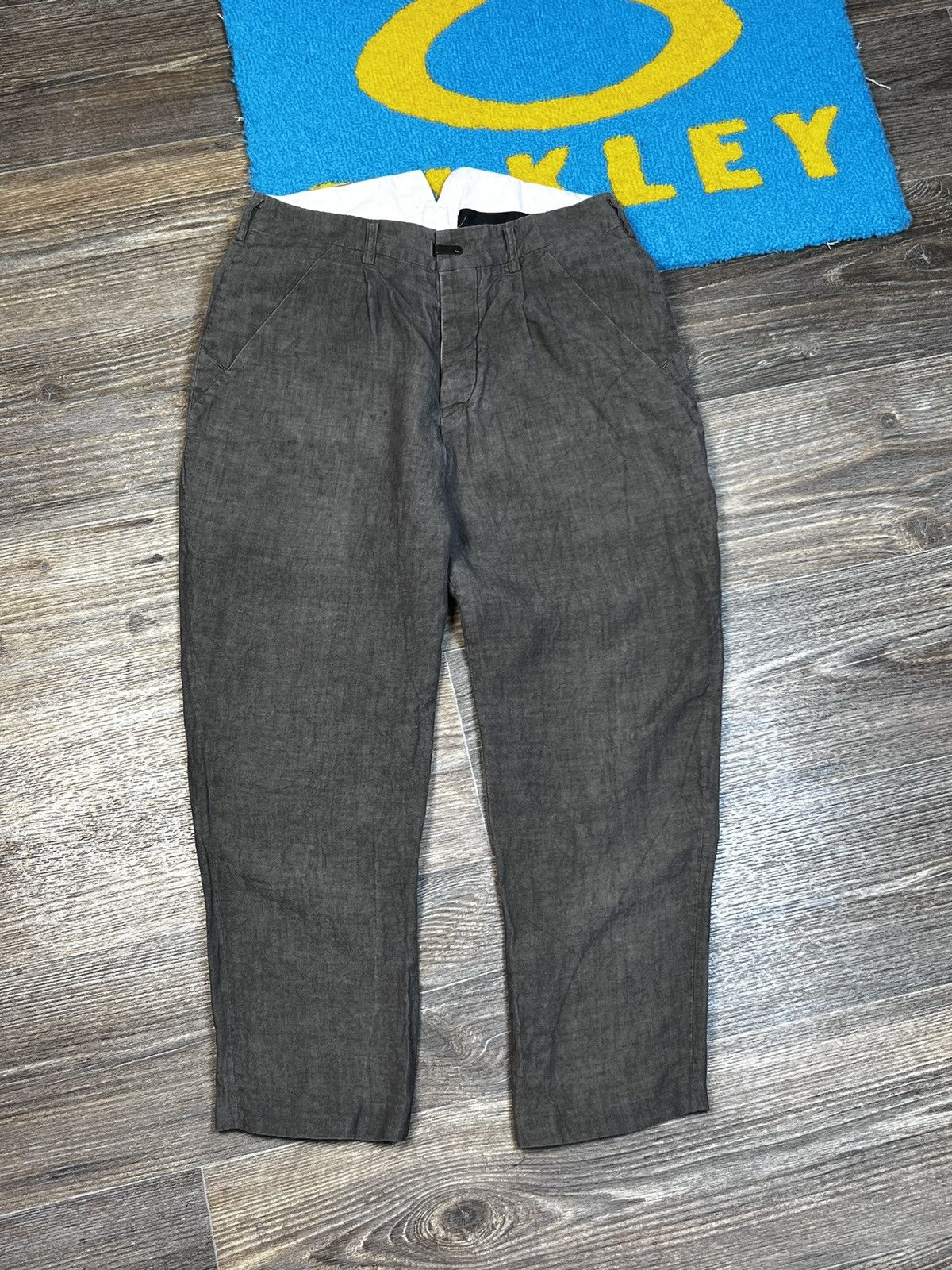 Japanese Brand × The Viridi-anne The Viridi-Anne Linen Cropped Gray Pants Size US 32 / EU 48 - 1 Thumbnail