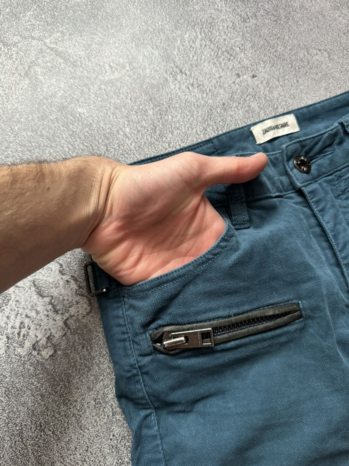 Designer × Zadig & Voltaire Zadig & Voltaire 36 eva zip velours pant trouser chino Jean Size 25" / US 0 / IT 36 - 4 Thumbnail
