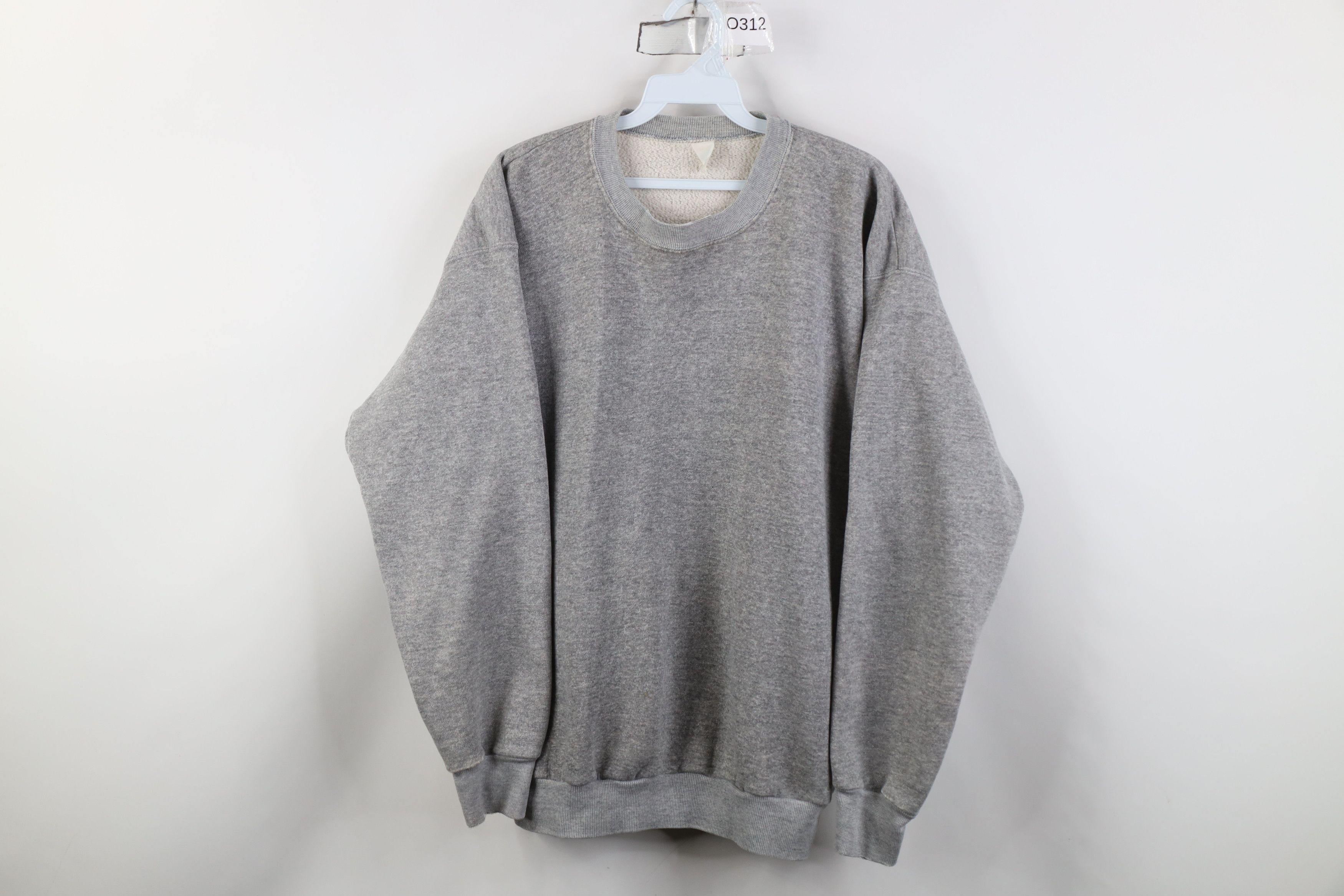 Vintage Vintage 70s Streetwear Crewneck Sweatshirt Heather Gray USA Size US XL / EU 56 / 4 - 1 Thumbnail