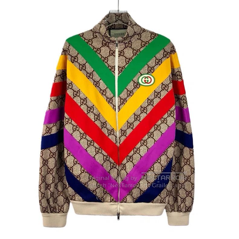 Gucci Gucci Colour block striped logo jacquard full print cotton Size US XS / EU 42 / 0 - 1 Thumbnail