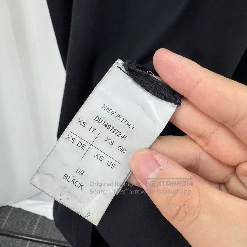 Rick Owens Rick Owens Black Long Cut Short Sleeve Size US XS / EU 42 / 0 - 6 Thumbnail