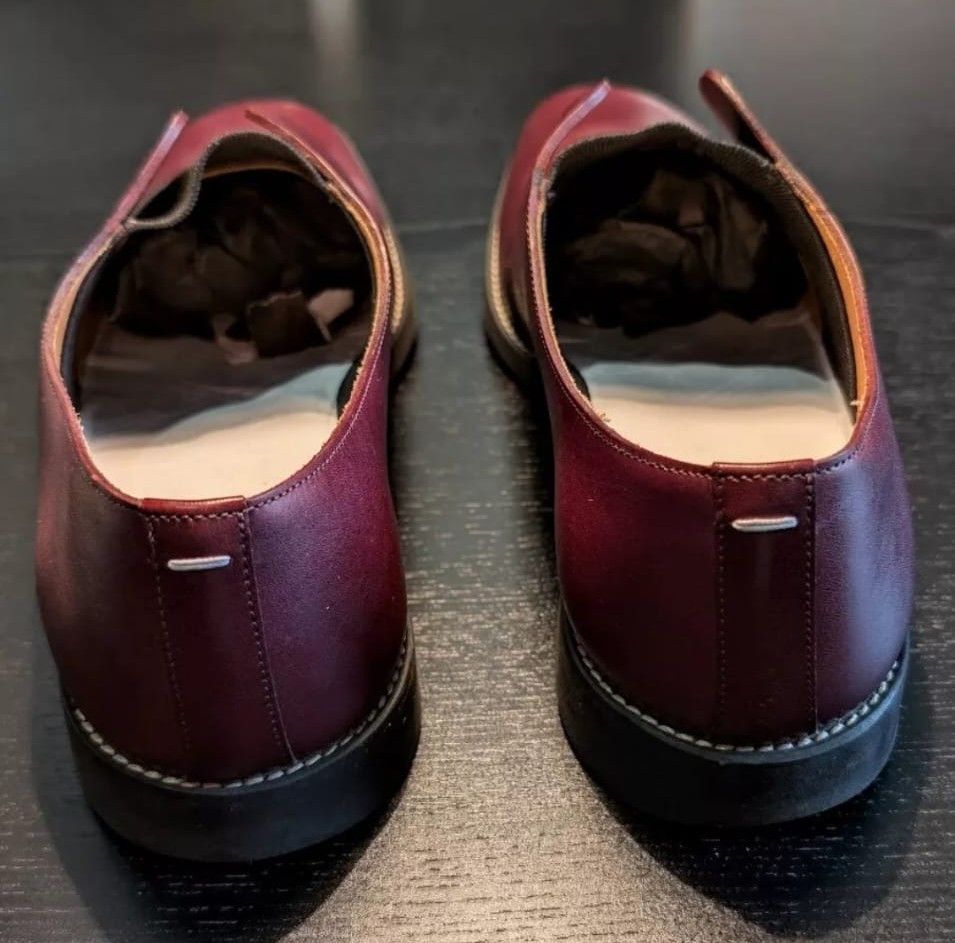 Maison Margiela Maison Martin Margiela Men's Slip on Shoes Burgundy EU 45 Size US 12 / EU 45 - 4 Thumbnail