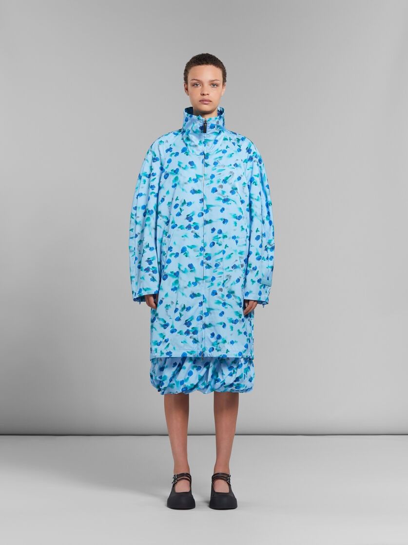 Marni o1f1d3z0725 Gathered Taffeta Parka in Blue Size XL / US 12-14 / IT 48-50 - 2 Thumbnail