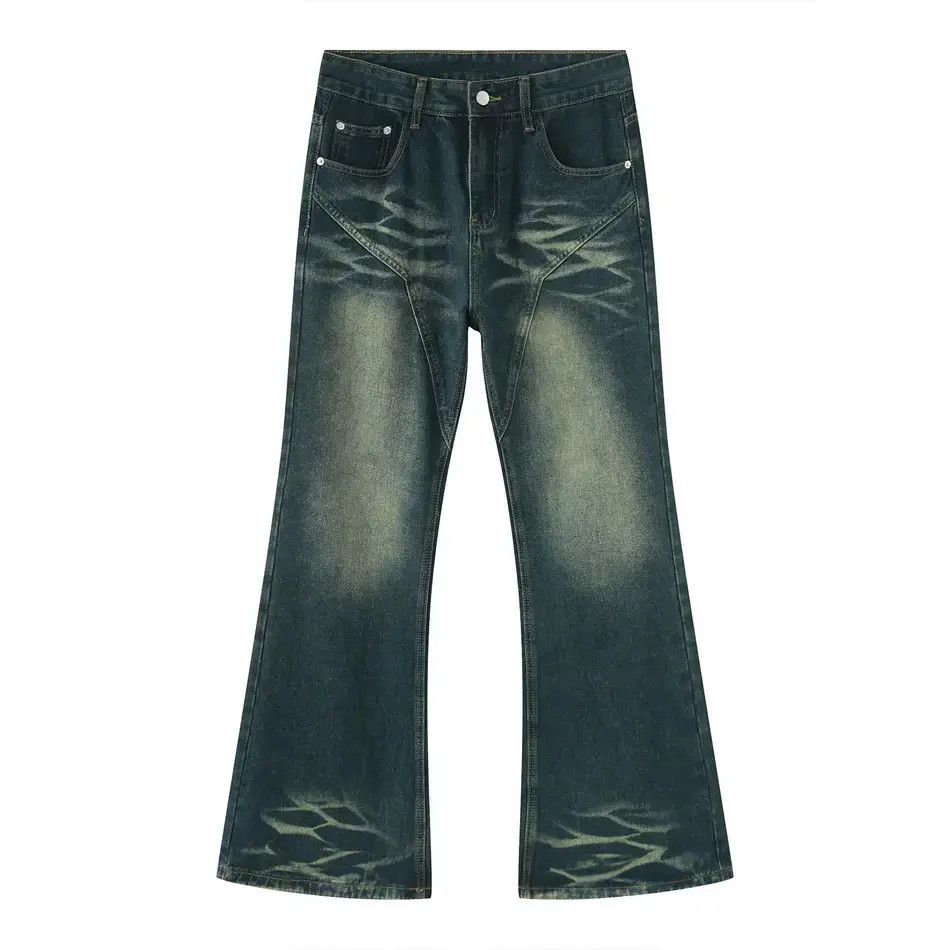 Japanese Brand Retro loose straight leg micro flared jeans Size US 32 / EU 48 - 6 Thumbnail