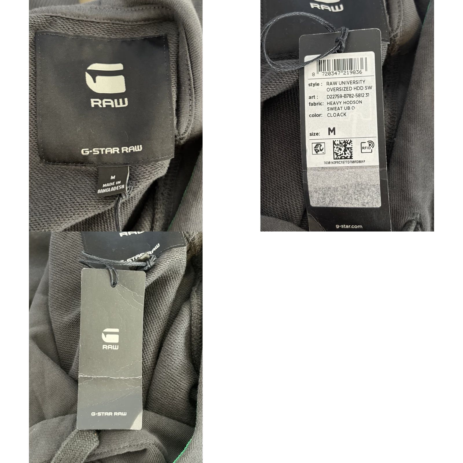 Vintage NWT G-Star RAW Hoodie University Oversized Pullover Mens Olive Green Logo Hooded Sweatshirt M Size Medium Gray? Size US M / EU 48-50 / 2 - 8 Thumbnail