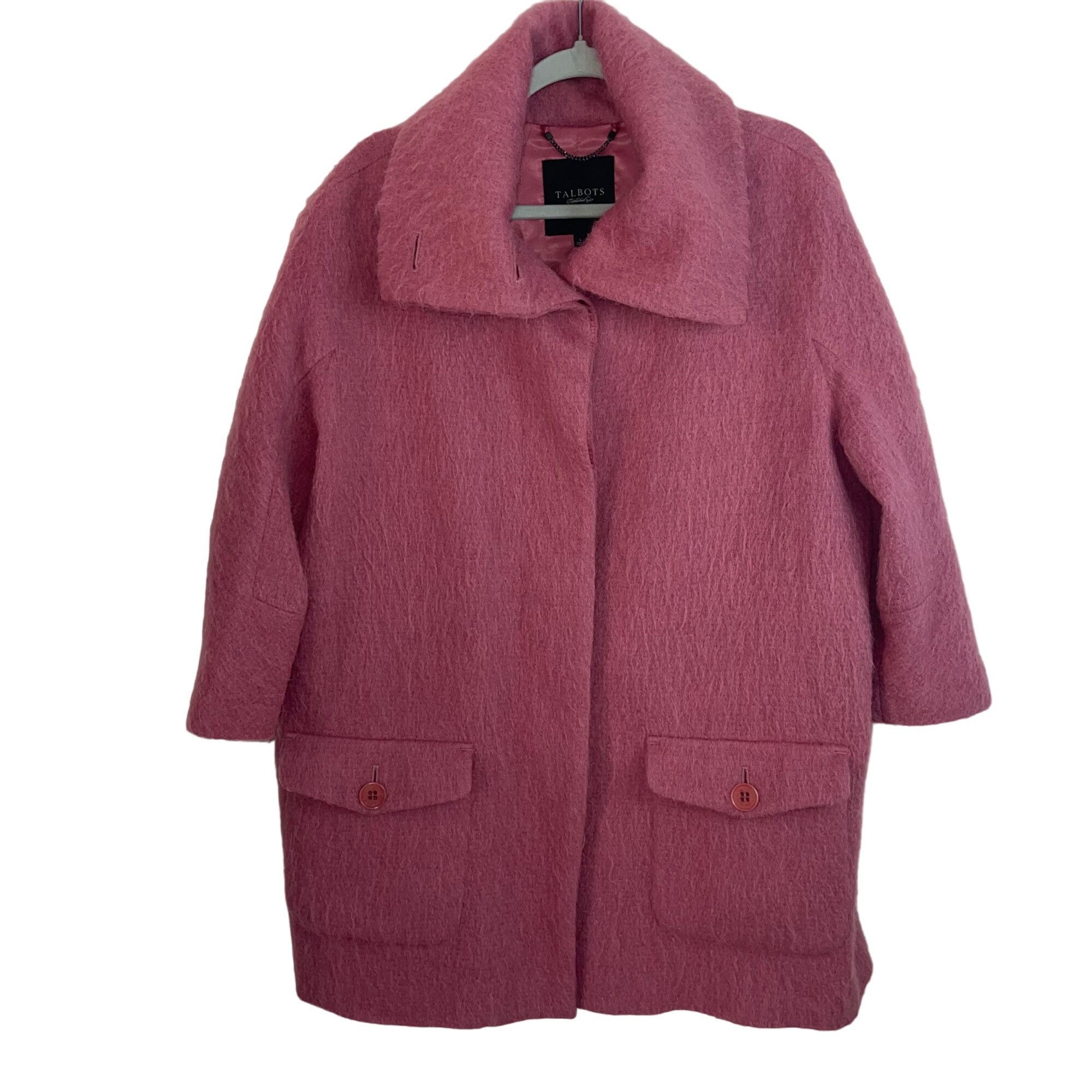 Talbots Talbots Womens Coat Size Large Pink Pockets Size L / US 10 / IT 46 - 1 Thumbnail