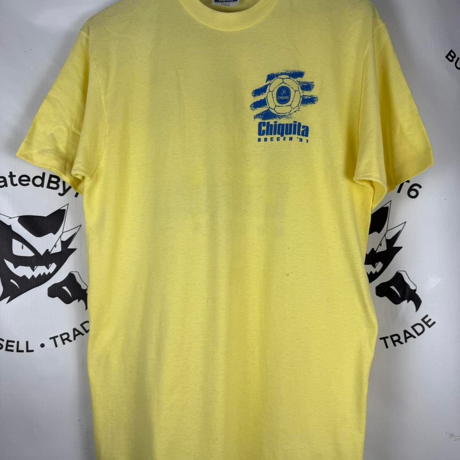 Vintage Yellow Chiquita Bananas Soccer 91 cotton t-shirt streetwear Size US L / EU 52-54 / 3 - 2 Thumbnail