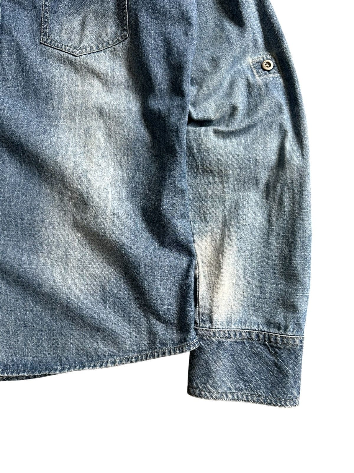 Schlussel 00's Schlussel j-rock stonewash denim shirt Size US M / EU 48-50 / 2 - 5 Thumbnail