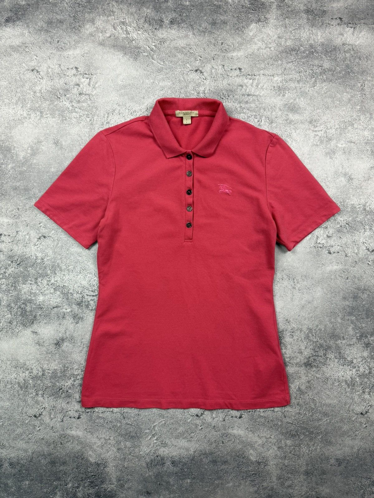 Burberry Burberry Brit Nova Check Pink Polo T-Shirt Y2K Tee Luxury Size S / US 4 / IT 40 - 2 Thumbnail