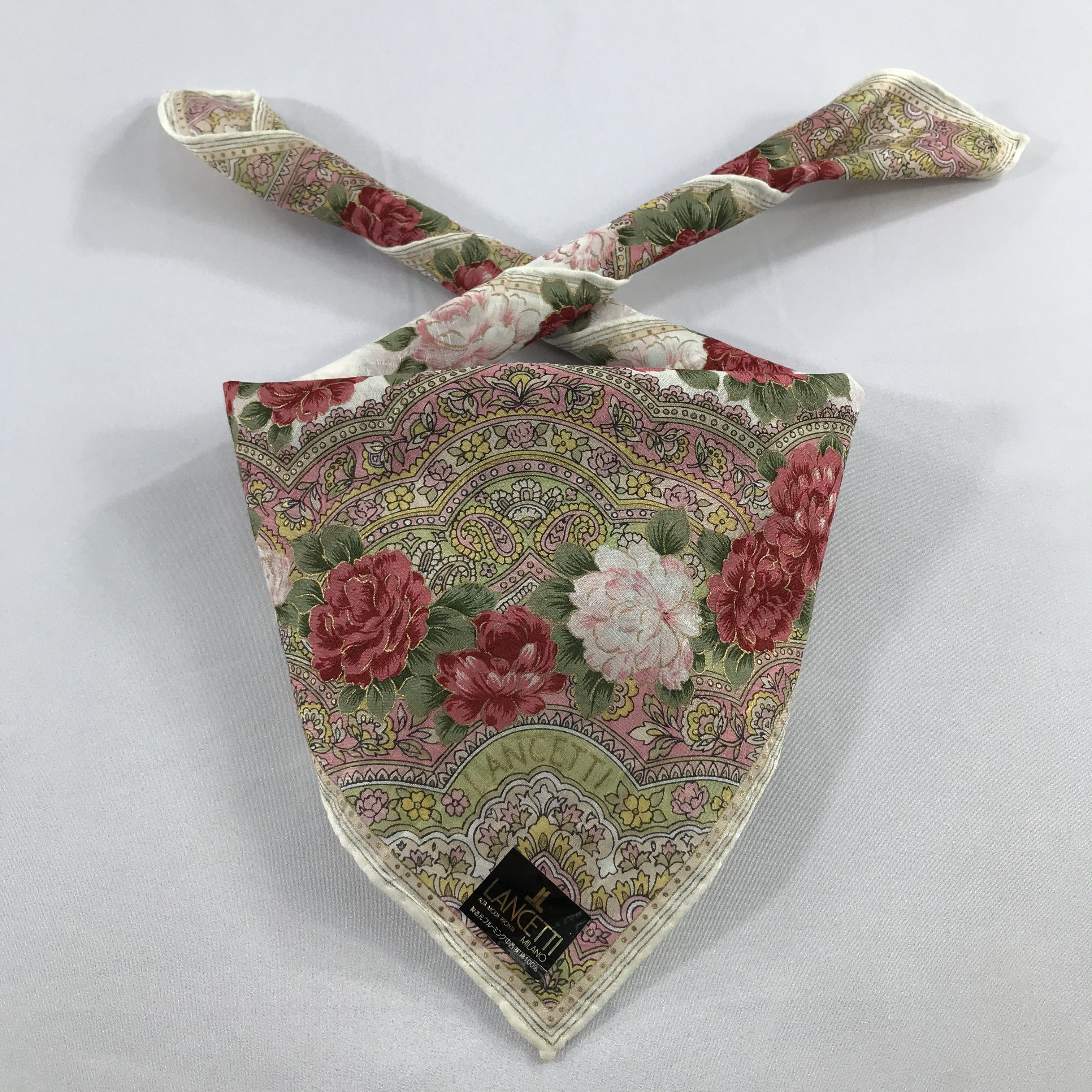 Vintage Lancetti Bandana / Handkerchief / Neckerchief - S2554 Size ONE SIZE - 3 Thumbnail