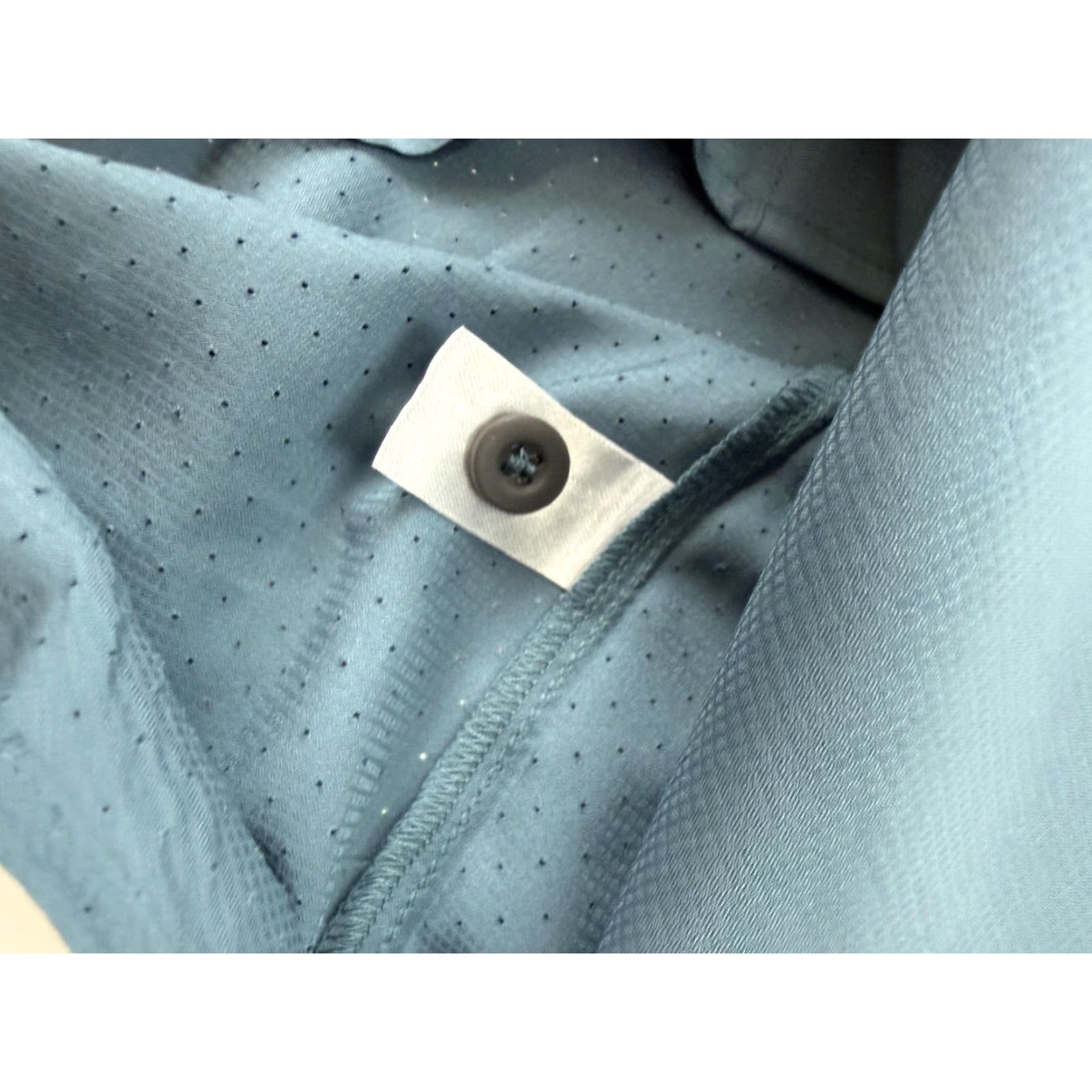Vintage Veil Camo Shirt Mens Large Blue Solid Short Sleeve Button Front Travel Outdoor Size US L / EU 52-54 / 3 - 6 Thumbnail