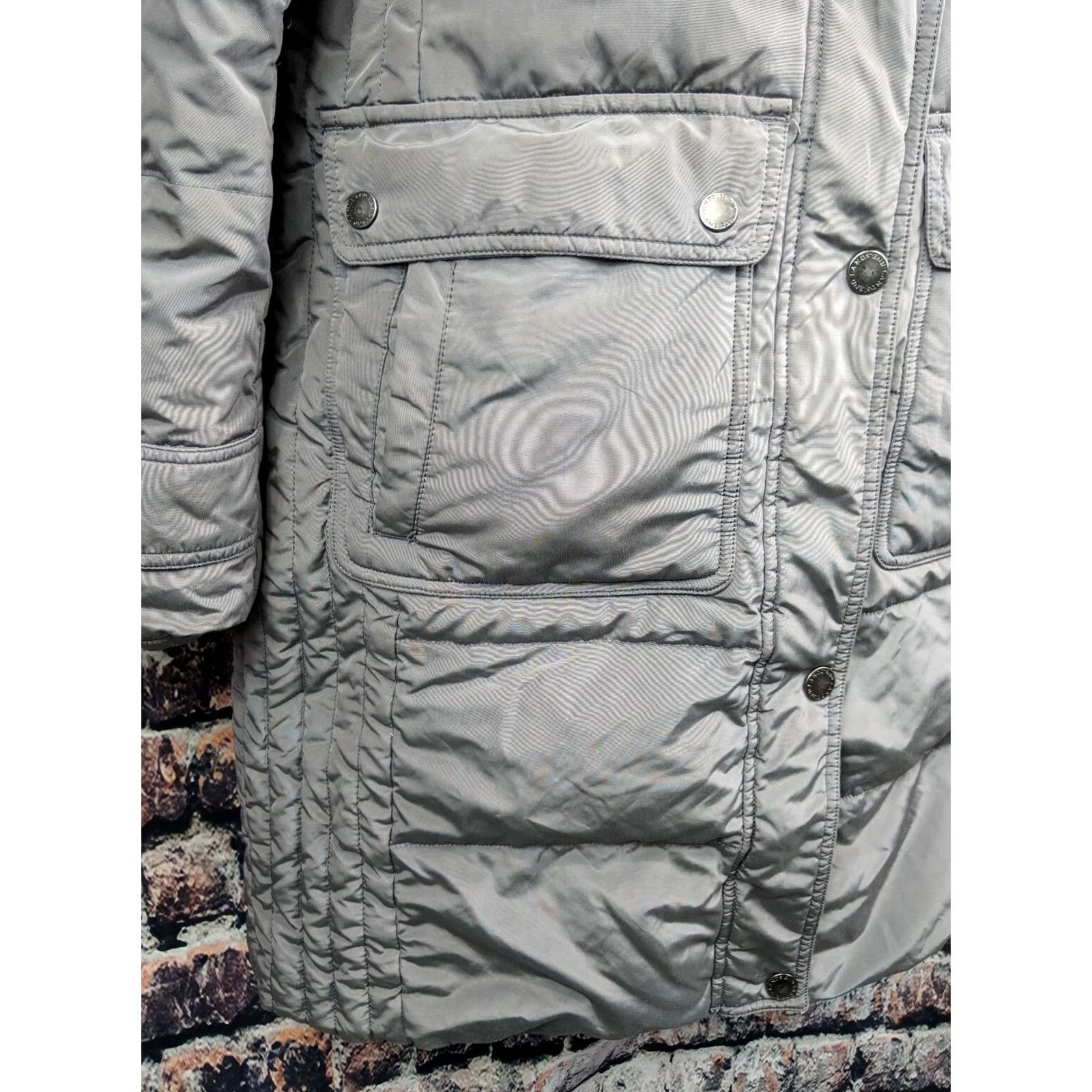 Lands' End LANDS END Womens Small Long Down Puffer Jacket Coat Quilted Grey Winter Size S / US 4 / IT 40 - 3 Thumbnail