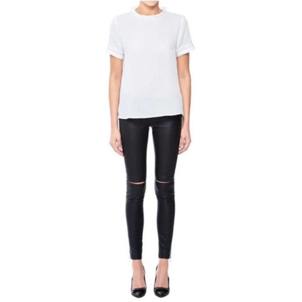 Anine Bing Anine Bing lamb leather leggings knee slit side zipper blac Size 26" / US 2 / IT 38 - 1 Thumbnail