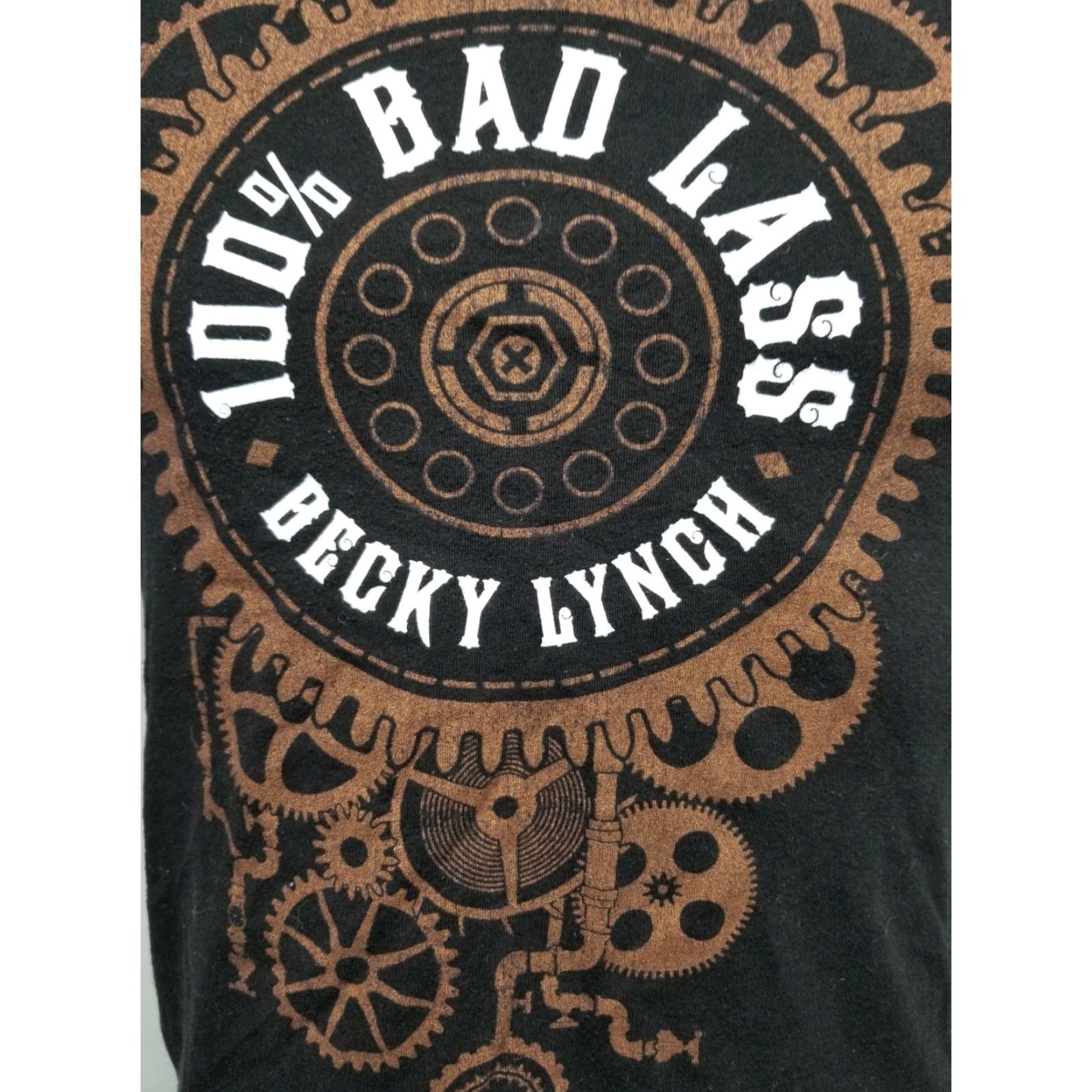 Vintage WWE Womens L T-Shirt 100% Bad Lass Wrestling Divas Punk Rock Shirt Womens L Black Crew Neck Short Sleeve Graphic Tee 100% Cotton Slim Juniors Violet? Size L / US 10 / IT 46 - 3 Thumbnail