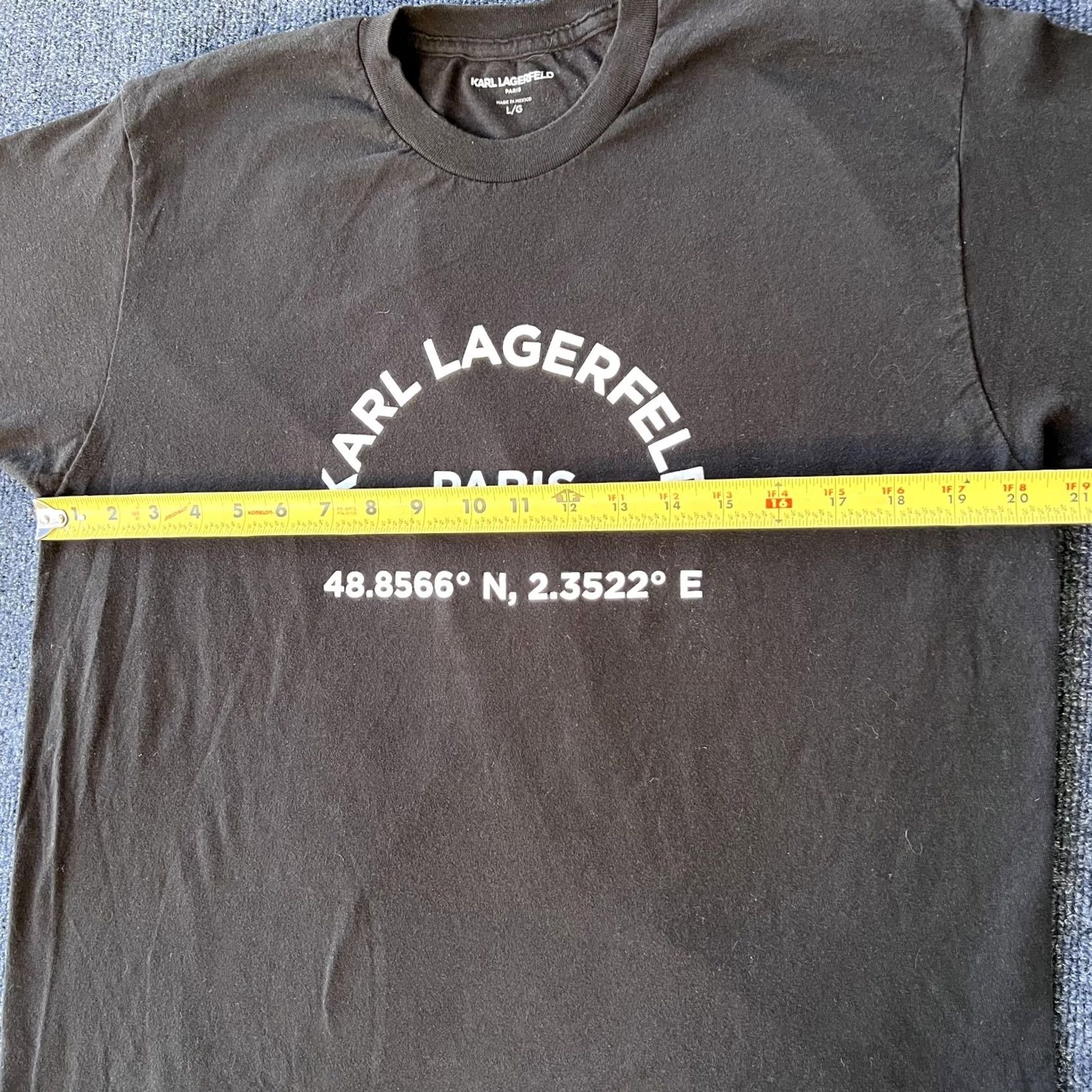 Karl Lagerfeld VINTAGE Karl Lagerfeld Paris Shirt Mens Large Black Graphic Coordinates Tee T-Shirt Size US L / EU 52-54 / 3 - 3 Thumbnail