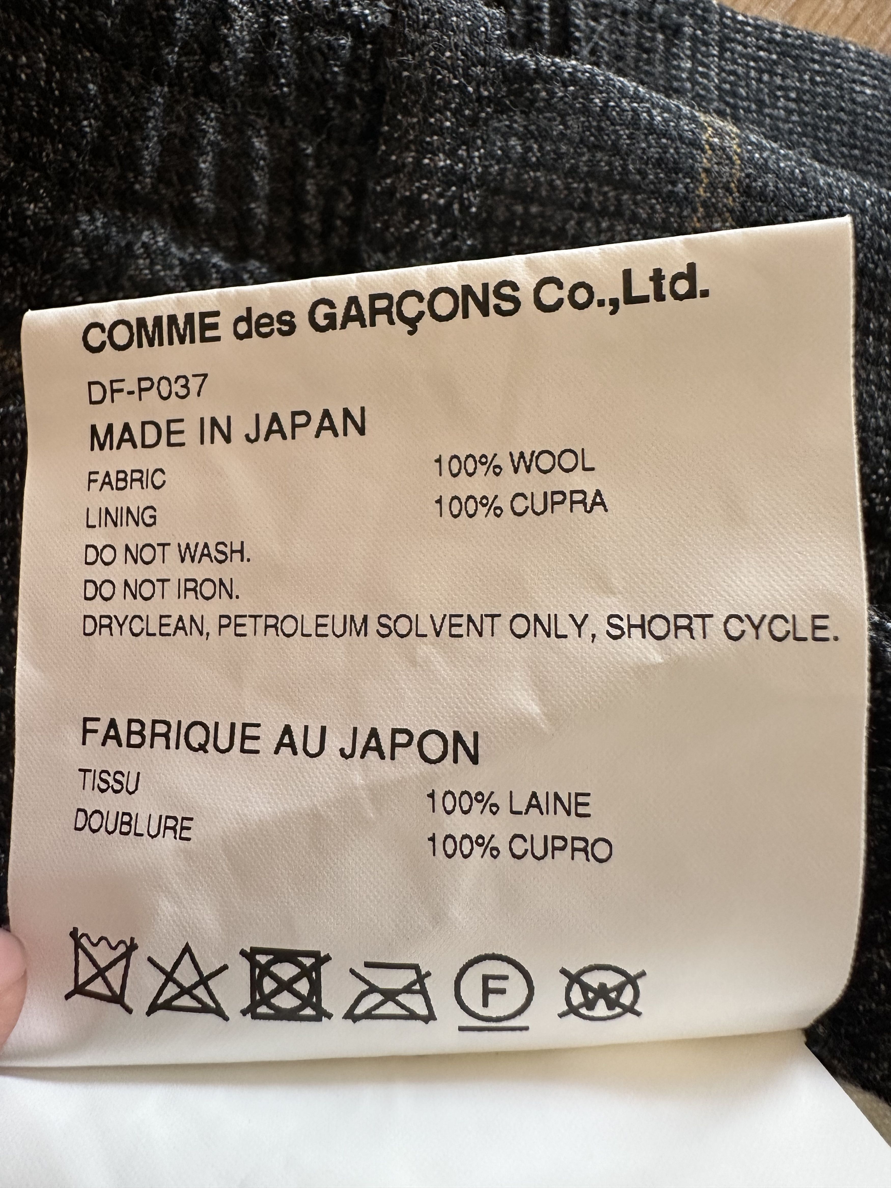 Comme des Garcons Homme Deux Comme des Garcons Homme Deux Glen Check Wool Pants Size US 33 - 8 Thumbnail