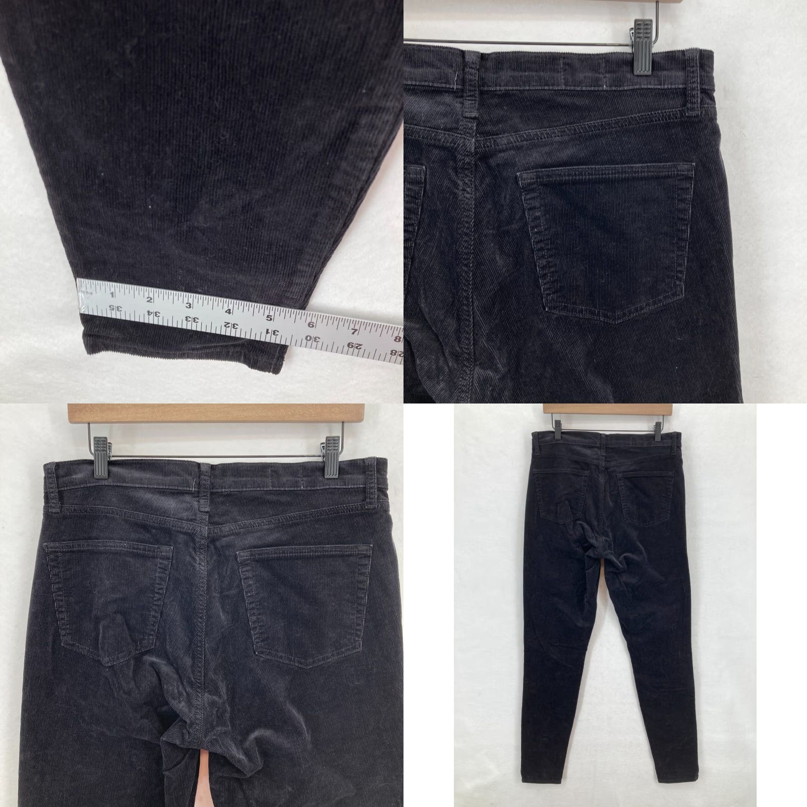 Gap Gap 1969 Always Skinny Pants Women's 32XL Black Stretch Corduroy Mid Rise NWT Size 24" / US 00 / IT 34 - 8 Thumbnail