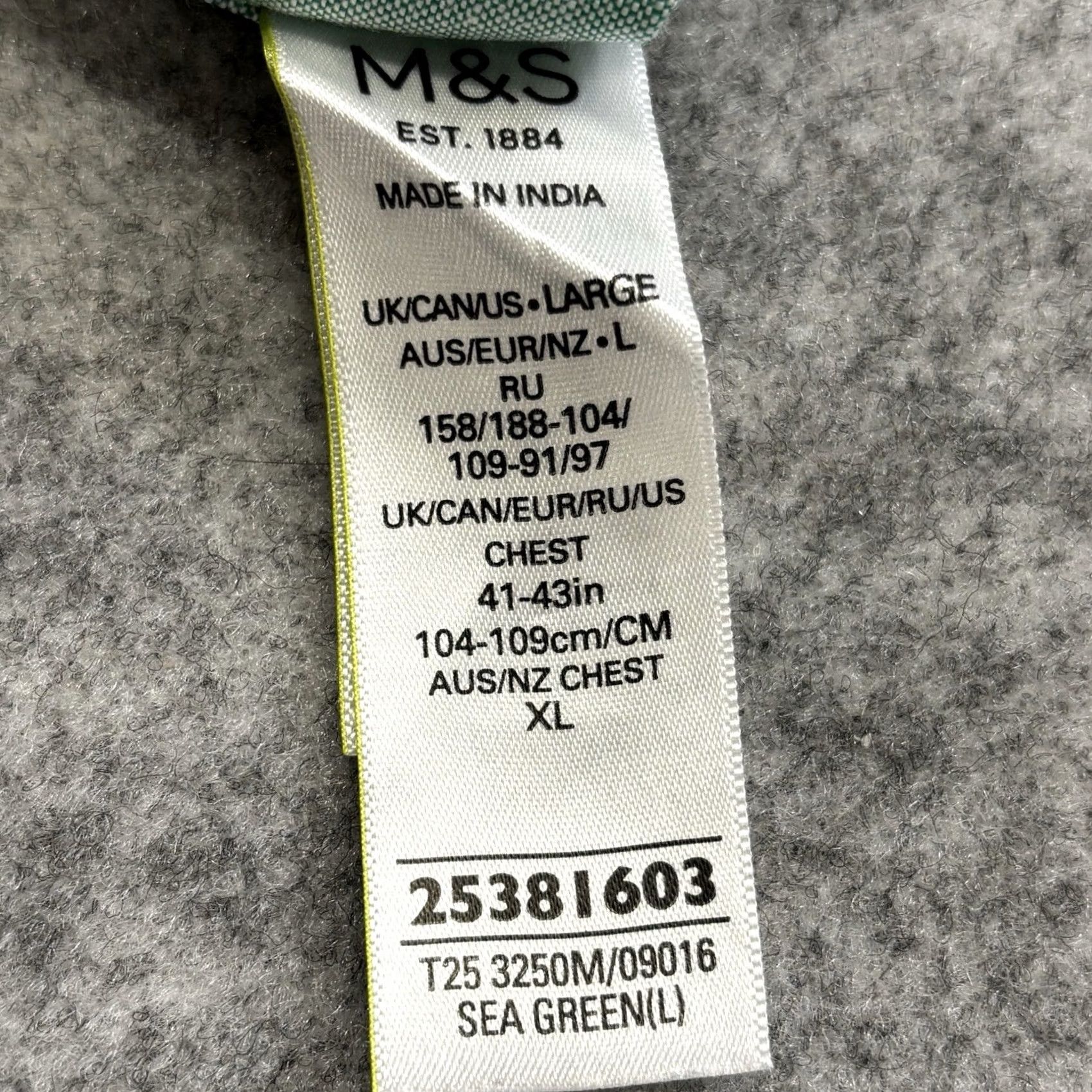 Marks & Spencer M&S Shirt Large Mens Sea Green Button-Down Short Sleeve Chest Pocket Vgc Summer Size US L / EU 52-54 / 3 - 6 Thumbnail