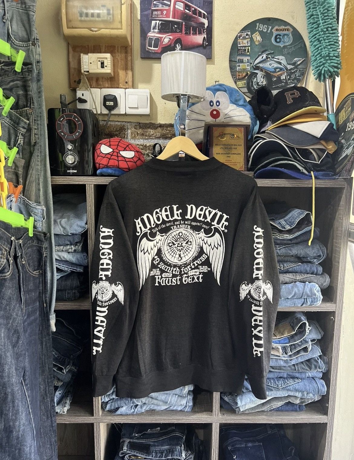 Japanese Brand 🔥Vintage Angel Devil 9 Zenith Fortress Crewneck Sweatshirt Size US L / EU 52-54 / 3 - 3 Thumbnail