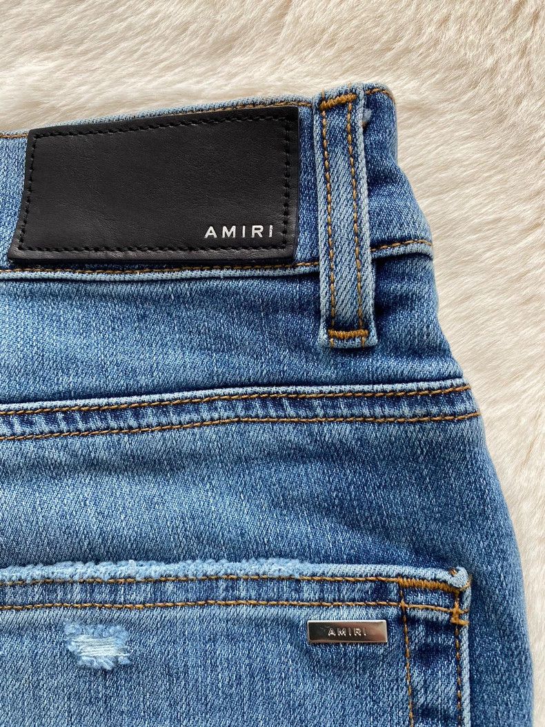 Amiri Amiri Washed Blue Patchwork MX1 Jean Size US 30 / EU 46 - 3 Thumbnail