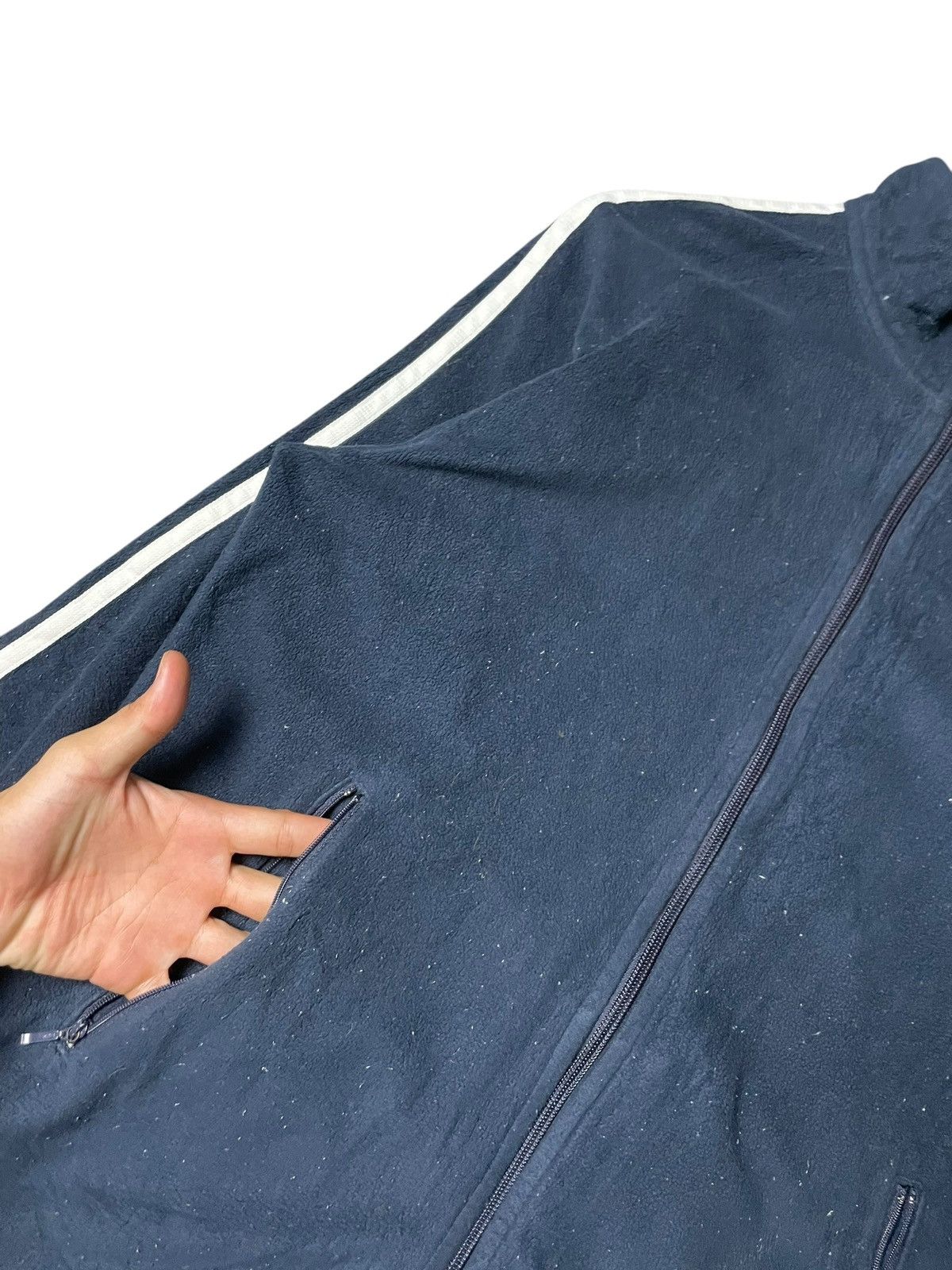 Adidas × Vintage Vintage Adidas Fleece Zipper Jacket (68) Size US S / EU 44-46 / 1 - 6 Thumbnail